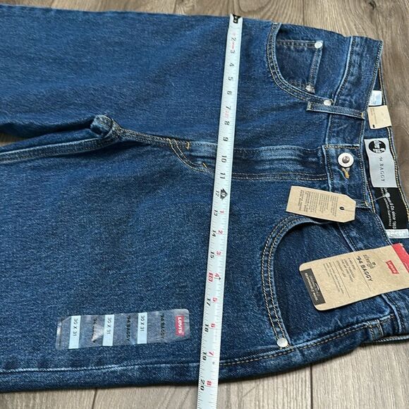 Levi’s Silver Tab 94 Baggy Mid Rise Straight Leg Blue Jeans Size 30 - Picture 8 of 13